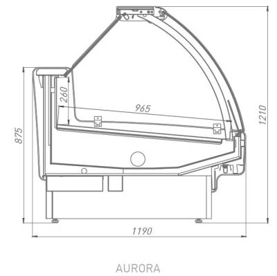 Витрина холодильная Brandford Aurora 250