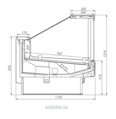 Витрина холодильная Brandford Aurora SQ 250